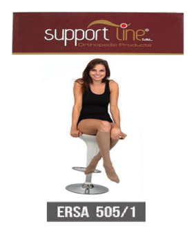 მუხლზე დაბალი ვარიკოზის წინდა ღია თითით ERSA-505/1